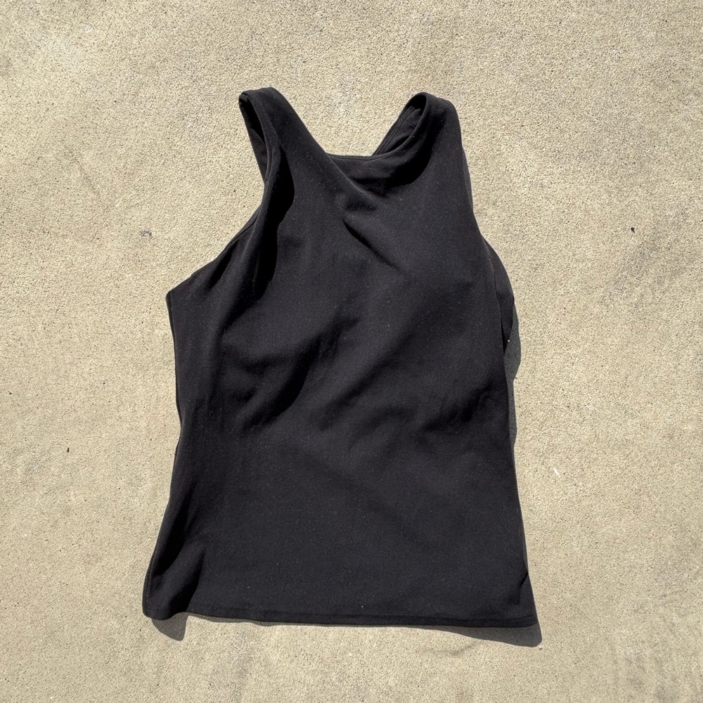 Athleta Black Fitted Sleeveless Tank Top
